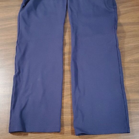 Betabrand Dress Pants Straight Leg Yoga Pants Navy W0076-SF Size Medium Petite - Picture 7 of 11